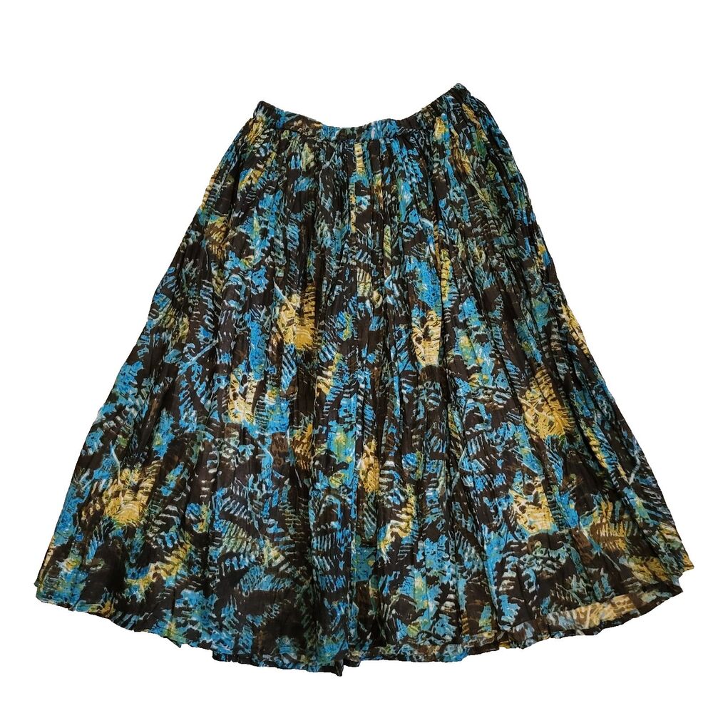 Sara Studio Skirt Petite Large Maxi Broomstick Multicolor Boho Gypsy Cottagecore